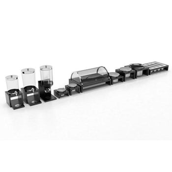 Chłodziarka - BRIDGE - 635x425mm - zawiera ramę, plastikowy pojemnik, tacę z melaminy, wkład chłodzący i pokrywę typu roll-top - Prime Gastro