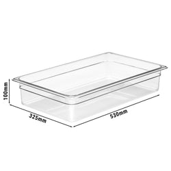 (6 sztuk) CAMBRO | CAMWEAR® - Pojemnik z poliwęglanu GN 1/1 - Przezroczysty - Głębokość: 100 mm