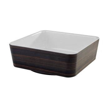 (6 sztuk) Miska - UNIVERSAL - Melamina - 1,5 litra - Kwadratowa - Brązowa - Prime Gastro