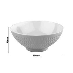 (6 sztuk) Miseczki - ASIA PLUS - Melamina - 0,60 litra - Ø 160 mm - Biały