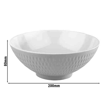 (6 sztuk) Miska - ASIA PLUS - Melamina - 1,1 litra - Ø 200 mm - Biały - Prime Gastro