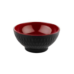 (6 sztuk) Miska - ASIA PLUS - melamina - 0,13 litra - Ø 95 mm - czarno - czerwona