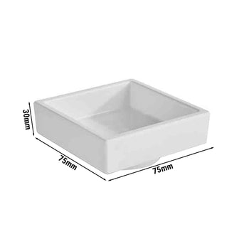 (6 sztuk) Miska - ASIA PLUS - melamina - kwadratowa - biała - Prime Gastro