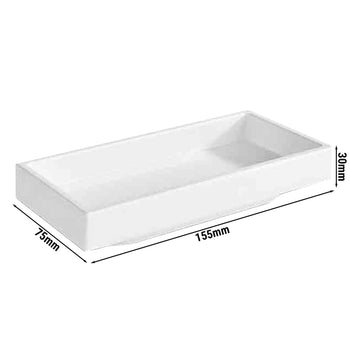 (6 sztuk) Miska - ASIA PLUS - melamina - kwadratowa - biała - Prime Gastro