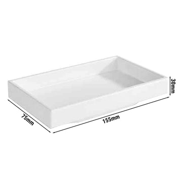 (6 sztuk) Miska - ASIA PLUS - melamina - kwadratowa - biała - Prime Gastro