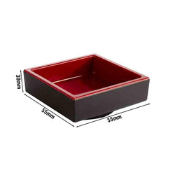 (6 sztuk) Miska - ASIA PLUS - melamina - kwadratowa - czarna