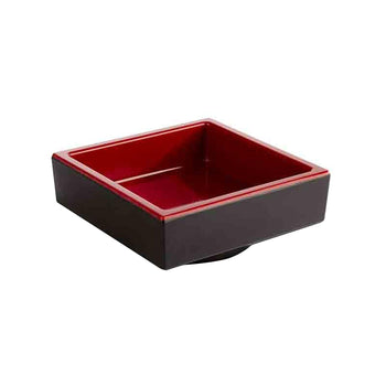 (6 sztuk) Miska - ASIA PLUS - melamina - kwadratowa - czarna - Prime Gastro