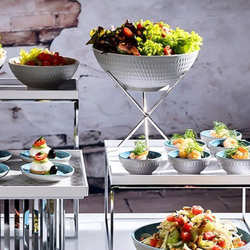 Stojak bufetowy - ASIA PLUS - stal nierdzewna - wysokość: 200 mm - Prime Gastro