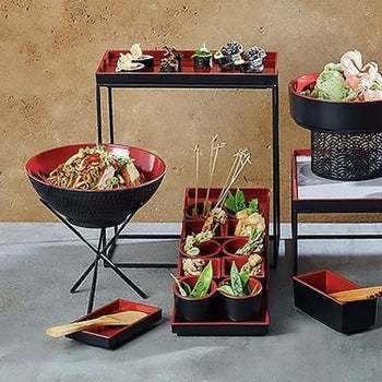 Stojak bufetowy - ASIA PLUS - stal nierdzewna - wysokość: 200 mm - Prime Gastro