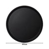 (12 pieces) CAMBRO | CAMTREAD® Round Fibreglass Serving Tray – Non-slip – Ø 405 mm – Black