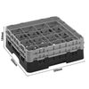 CAMBRO | CAMRACK® - kosz do mycia szklanek 1/1 z 2 przedłużkami - 500x500mm - 16 przegródek - Czarny