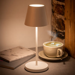 (4 sztuki) Lampa stołowa – MERLE – z 3 - stopniową regulacją jasności – Ø 110 mm – Whisper White