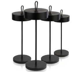 (4 sztuki) Lampa stołowa – CLEO – z 3 - stopniową regulacją jasności – Ø 120 mm – czarna