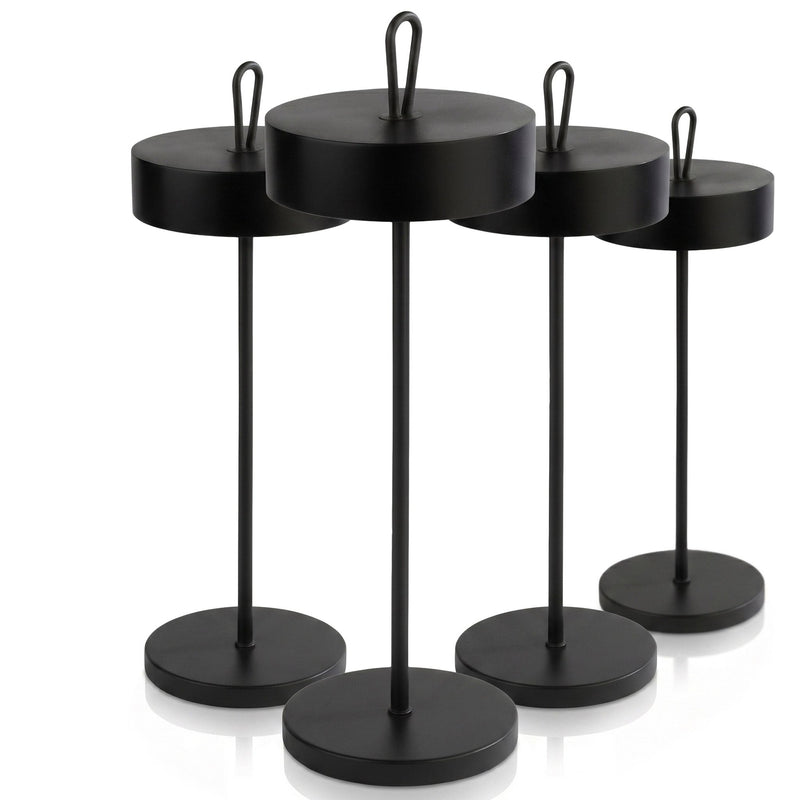 (4 sztuki) Lampa stołowa – CLEO – z 3 - stopniową regulacją jasności – Ø 120 mm – czarna