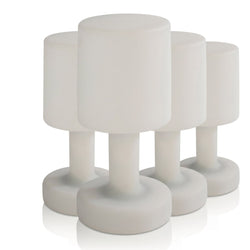 (4 szt.) Lampa stołowa – FINN – z 3 - stopniową regulacją jasności – Ø 120 mm – biała
