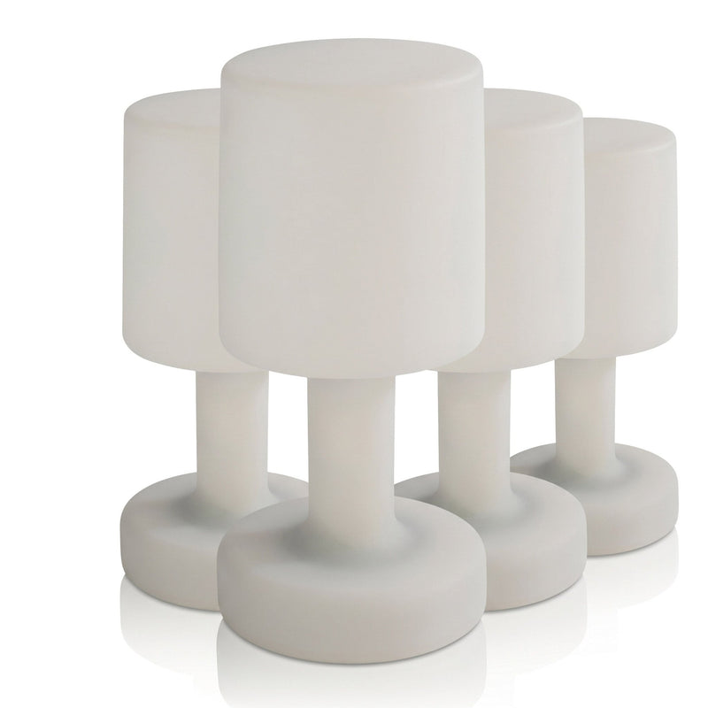 (4 szt.) Lampa stołowa – FINN – z 3 - stopniową regulacją jasności – Ø 120 mm – biała