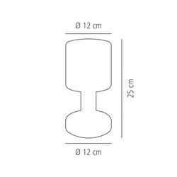 (4 szt.) Lampa stołowa – FINN – z 3 - stopniową regulacją jasności – Ø 120 mm – biała