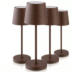 (4 sztuki) Lampa stołowa – MERLE – z 3 - stopniową regulacją jasności – Ø 110 mm – rdza