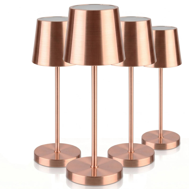 (4 sztuki) Lampa stołowa – MERLE – z 3 - stopniową regulacją jasności – Ø 110 mm – miedź