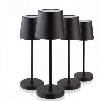 (4 sztuki) Lampa stołowa – MERLE MINI – z 3 - stopniową regulacją jasności – Ø 90 mm – czarna