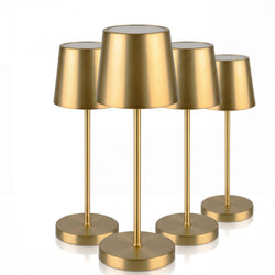 (4 sztuki) Lampa stołowa – MERLE MINI – z 3 - stopniową regulacją jasności – Ø 90 mm – złota
