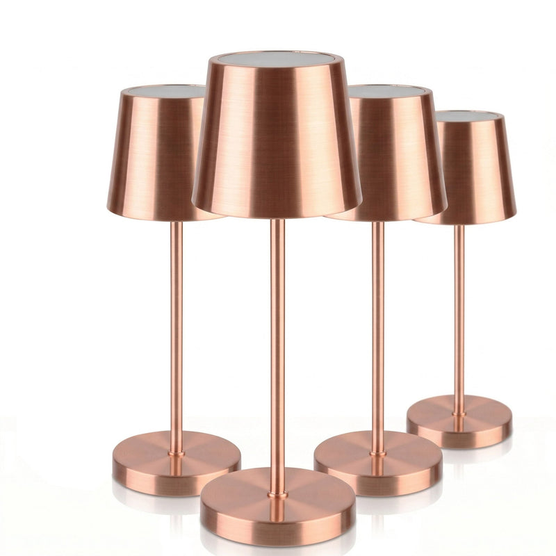 (4 sztuki) Lampa stołowa – MERLE MINI – z 3 - stopniową regulacją jasności – Ø 90 mm – miedź