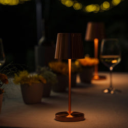 (4 sztuki) Lampa stołowa – MERLE MINI – z 3 - stopniową regulacją jasności – Ø 90 mm – miedź