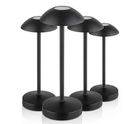 (4 sztuki) Lampa stołowa – ALVA – z 3 - stopniową regulacją jasności – Ø 80 mm – czarna