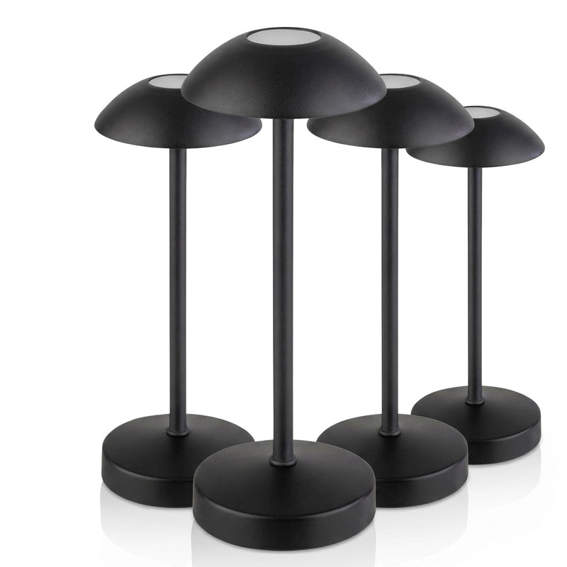 (4 sztuki) Lampa stołowa – ALVA – z 3 - stopniową regulacją jasności – Ø 80 mm – czarna