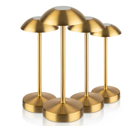 (4 sztuki) Lampa stołowa – ALVA – z 3 - stopniową regulacją jasności – Ø 80 mm – złota