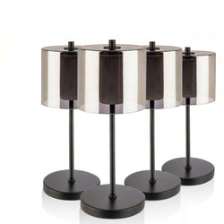 (4 sztuki) Lampa stołowa – ANTON – z 3 - stopniową regulacją jasności – Ø 120 mm – czarna
