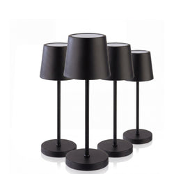 (4 szt.) Lampa stołowa – MERLE MICRO – z 3 - stopniową regulacją jasności – Ø 80 mm – czarna