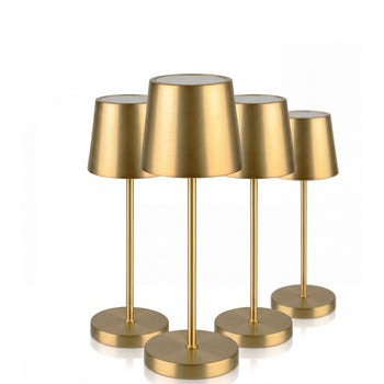 (4 szt.) Lampa stołowa – MERLE MICRO – z 3 - stopniową regulacją jasności – Ø 80 mm – złota