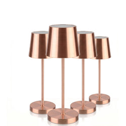 (4 sztuki) Lampa stołowa – MERLE MICRO – z 3 - stopniową regulacją jasności – Ø 80 mm – miedź