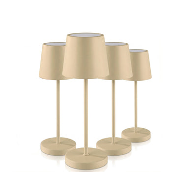 (4 szt.) Lampa stołowa – MERLE MICRO – z 3 - stopniową regulacją jasności – Ø 80 mm – kolor piaskowy
