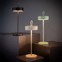 (4 sztuki) Lampa stołowa – CLEO – z 3 - stopniową regulacją jasności – Ø 120 mm – czarna