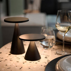 (4 sztuki) Lampa stołowa – CONE – Ø 130 mm – czarna
