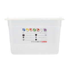 (6 sztuk) CAMBRO | SafeTrak – pojemniki z polipropylenu GN 1/1 – kolor mleczny – wysokość: 200 mm