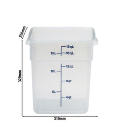 (6 sztuk) CAMBRO | CAMSQUARES® – pojemniki – 17,2 litra – przezroczyste