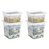 CAMBRO | CAMSQUARES® - Zestaw pojemników FreshPro - 8 sztuk - 2x 0,95 litra i 2x 0,47 litra - Przezroczysty