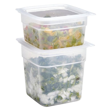 CAMBRO | CAMSQUARES® - Zestaw pojemników FreshPro - 8 sztuk - 2x 0,95 litra i 2x 0,47 litra - Przezroczysty - Prime Gastro