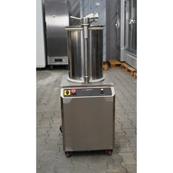 Nadziewarka do kiełbas – hydrauliczna – stal nierdzewna – 35 L – 1,5 kW – z 3 lejkami