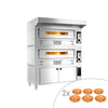 Gas pizza oven - 6+6x 33cm - Manual - including hood & proofer