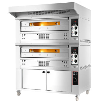 Gazowy piec do pizzy - 6+6x 33cm - Manualny - włącznie z okapem & garownikiem - Prime Gastro