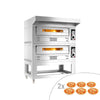 Gas pizza oven - 6+6x 33cm - Manual - incl. hood & base