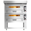 Gas pizza oven - 6+6x 33cm - Manual - incl. hood & base
