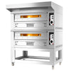 Gas pizza oven - 6+6x 33cm - Manual - incl. hood & base