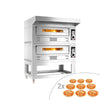 Piec do pizzy – gazowy – 9+9x 33 cm – manualny – z okapem i podstawą