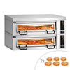 (2 szt.) Elektryczny Piec do pizzy - 2 x 6 x Ø34cm - Panel dotykowy - z okapem