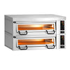 (2 szt.) Elektryczny Piec do pizzy - 2 x 6 x Ø34cm - Panel dotykowy - z okapem